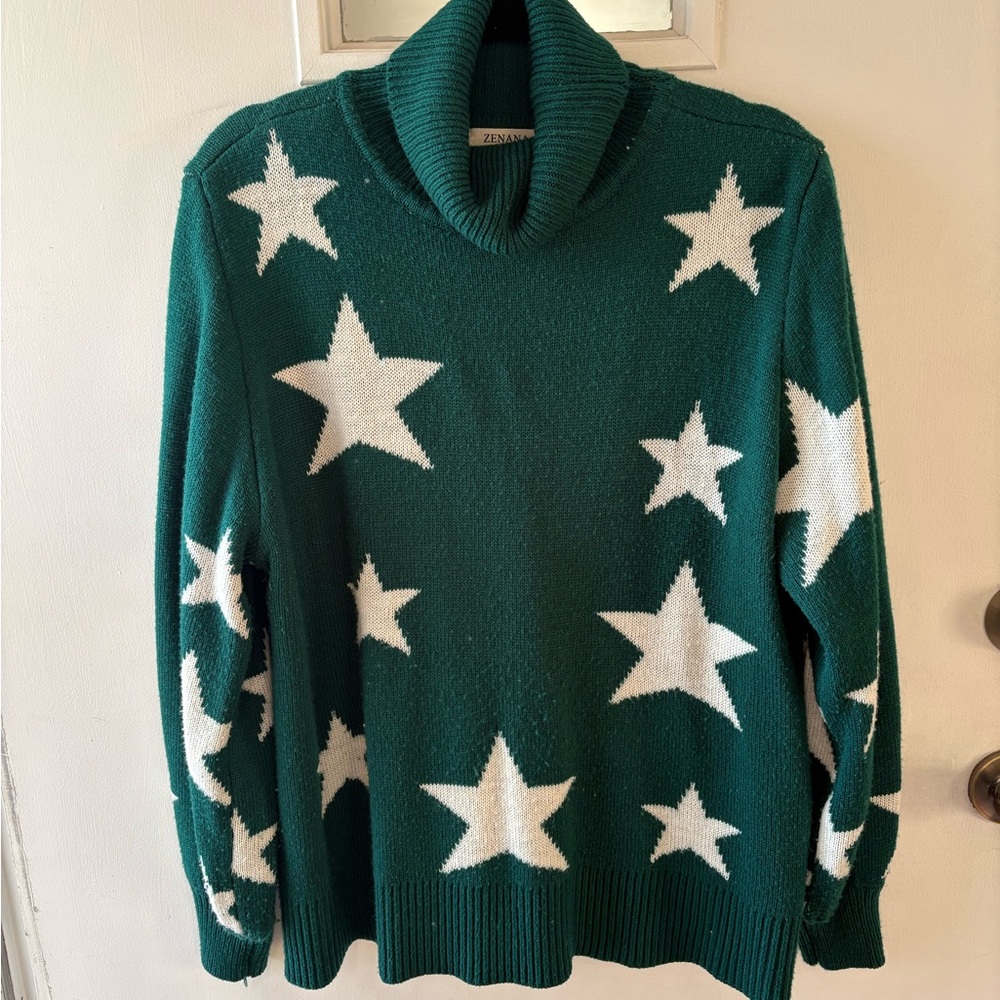 Zara Green Star Sweater